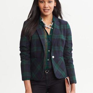 Banana Republic Blue and Green Tartan Blazer